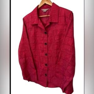 TANJAY BUTTON DOWN Shirt Size 18 Pink